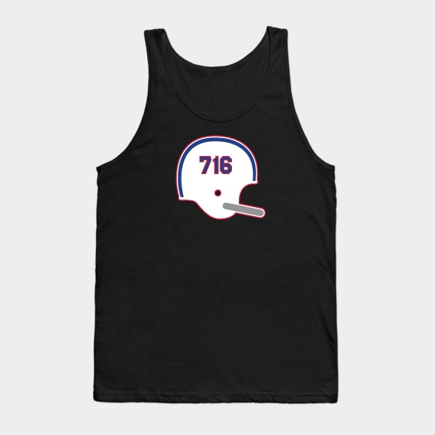 Buffalo Bills 716 Helmet Tank Top by Rad Love